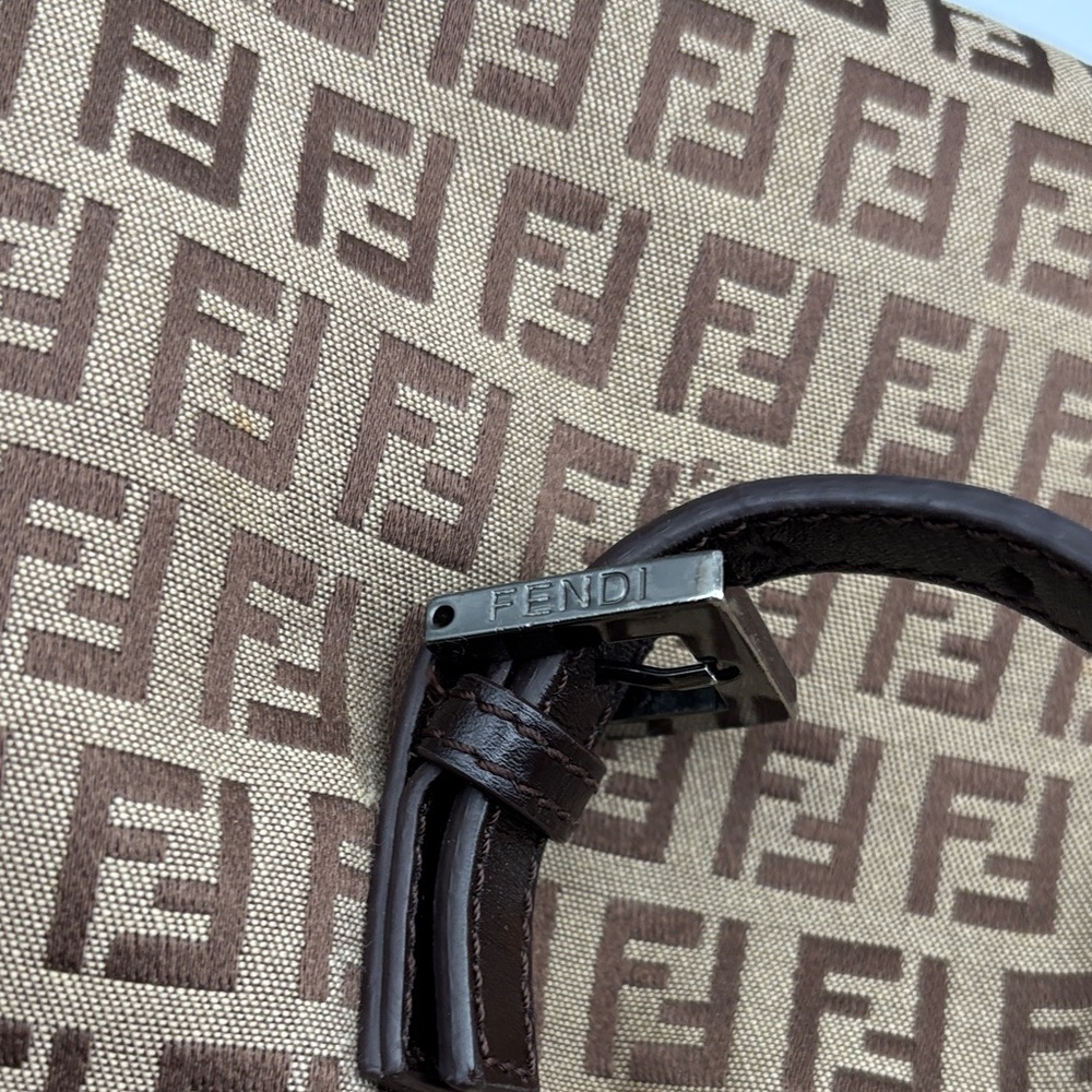 Fendi Tan and Brown Monogram Handbag - Picture 3 of 16